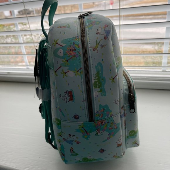 New Loungefly Mint Green Disney Peter Pan Island Mini Backpack main image 6